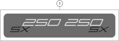 Sprängskiss: Decal – KTM 250 SX 2026
