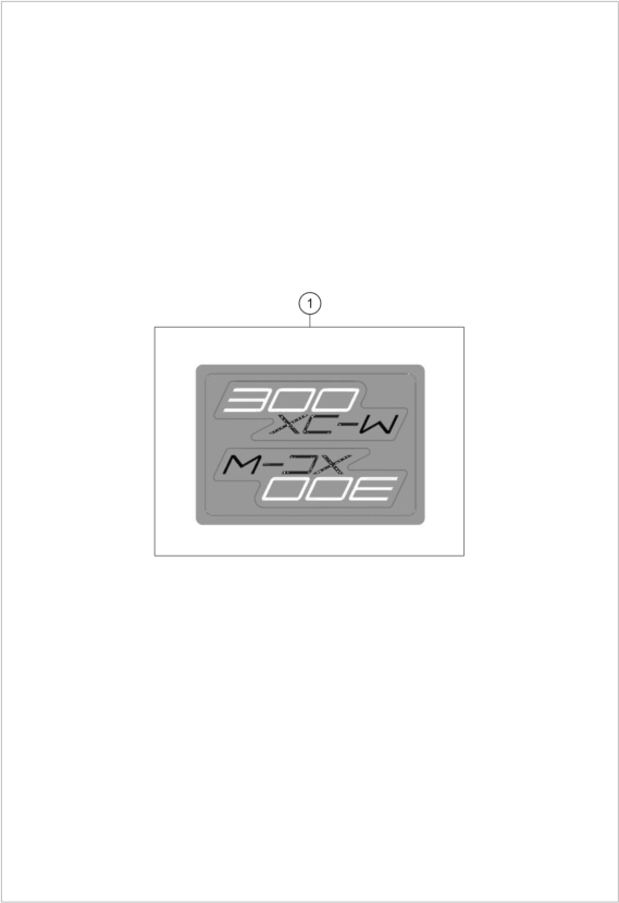 Sprängskiss: Decal – KTM 300 XC-W 2026
