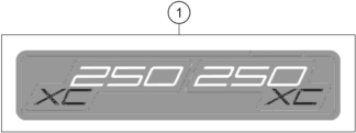 Sprängskiss: Decal – KTM 250 XC 2026