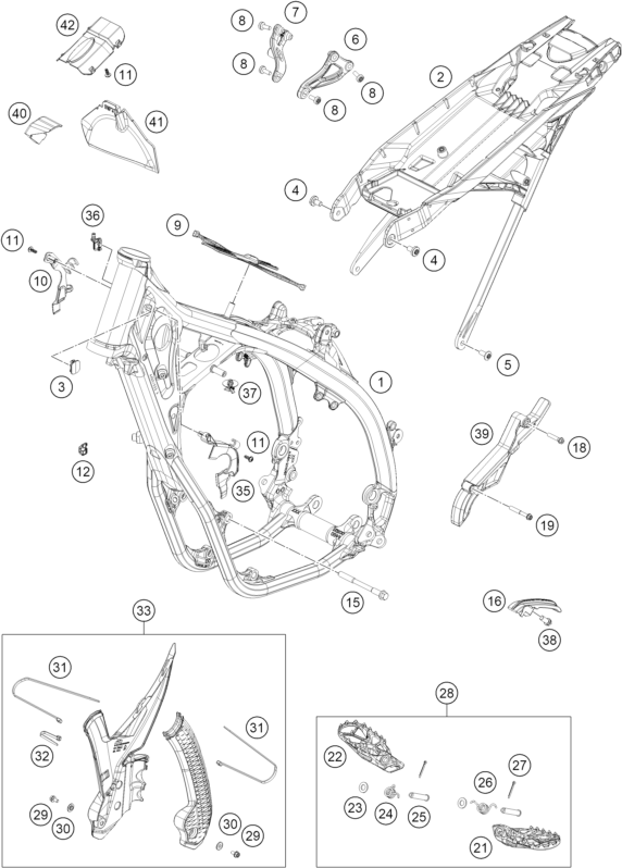 Sprängskiss: Frame – KTM 450 SX-F FACTORY EDITION 2026