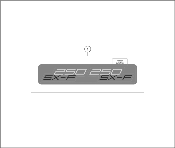 Sprängskiss: Decal – KTM 250 SX-F 2026