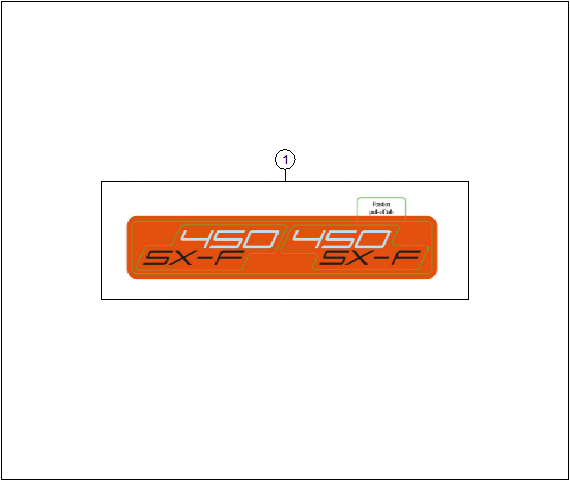 Sprängskiss: Decal – KTM 450 SX-F 2026