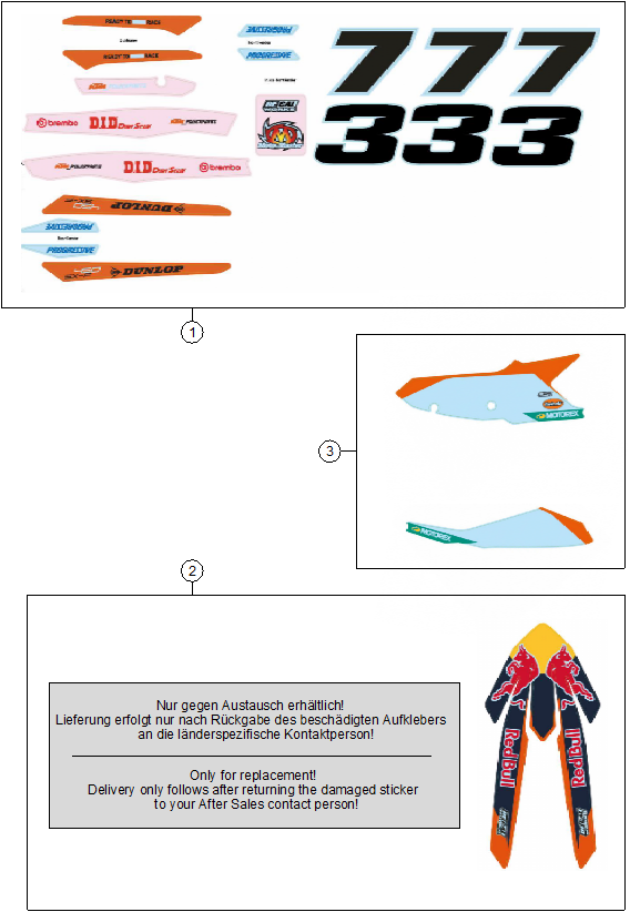Sprängskiss: Decal – KTM 450 SX-F FACTORY EDITION 2026