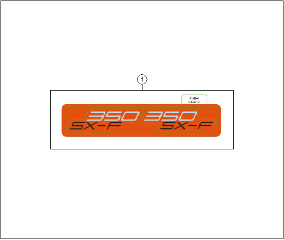 Sprängskiss: Decal – KTM 350 SX-F 2026