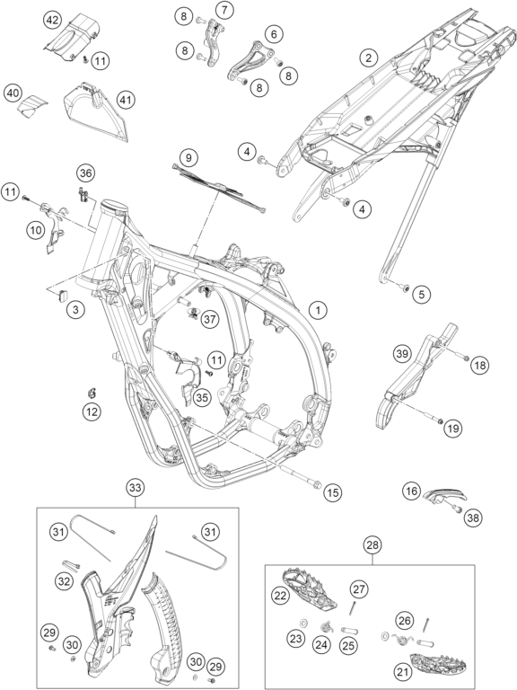 Sprängskiss: Frame – KTM 450 SX-F 2027