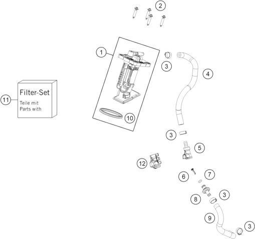 Sprängskiss: Fuel Pump – KTM 450 SMR 2026