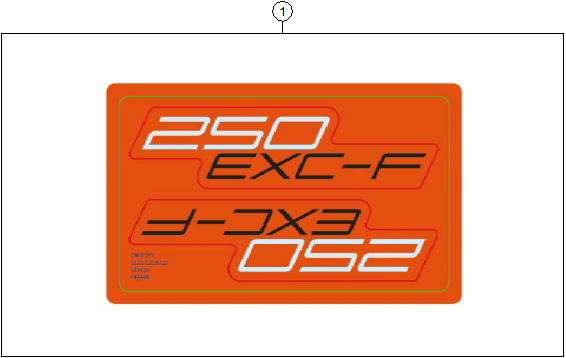 Sprängskiss: Decal – KTM 250 EXC-F 2026