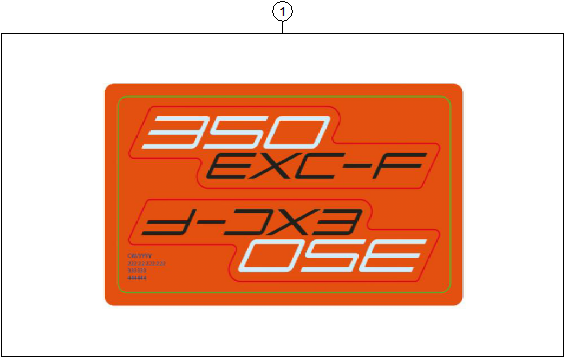 Sprängskiss: Decal – KTM 350 EXC-F 2026