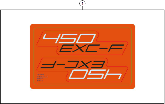 Sprängskiss: Decal – KTM 450 EXC-F 2026