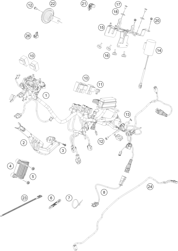 Sprängskiss: Wiring Harness – KTM KTM 450 RALLY REPLICA 2027