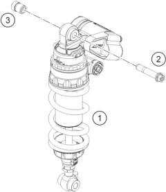 Sprängskiss: Shock Absorber – KTM 1390 SUPER DUKE RR 2026