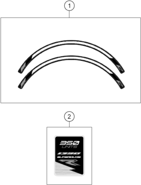 Sprängskiss: Decal – KTM 1390 SUPER DUKE RR 2026