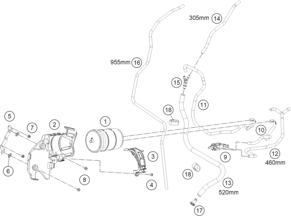 Sprängskiss: Evaporative Canister – KTM 1390 SUPER DUKE RR 2026