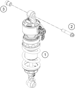 Sprängskiss: Shock Absorber – KTM 1390 SUPER DUKE RR TRACK 2026