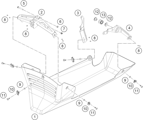 Sprängskiss: Cover – KTM 1390 SUPER DUKE RR TRACK 2026