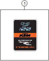 Sprängskiss: Decal – KTM 1390 SUPER DUKE RR TRACK 2026