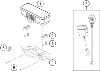 Sprängskiss: Instruments / Lock System – KTM 1390 SUPER DUKE RR TRACK 2026