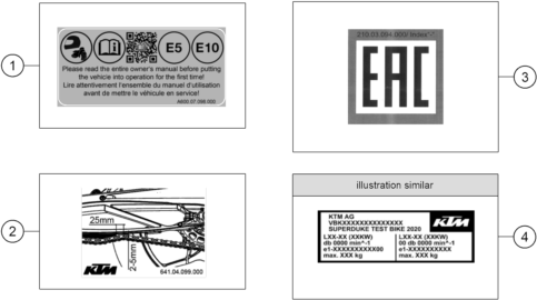 Sprängskiss: Technic Information Sticker – KTM 990 RC R TRACK 2026