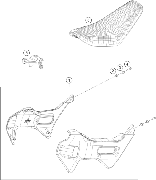 Sprängskiss: Tank, Seat – KTM SX-E 2.12 2027