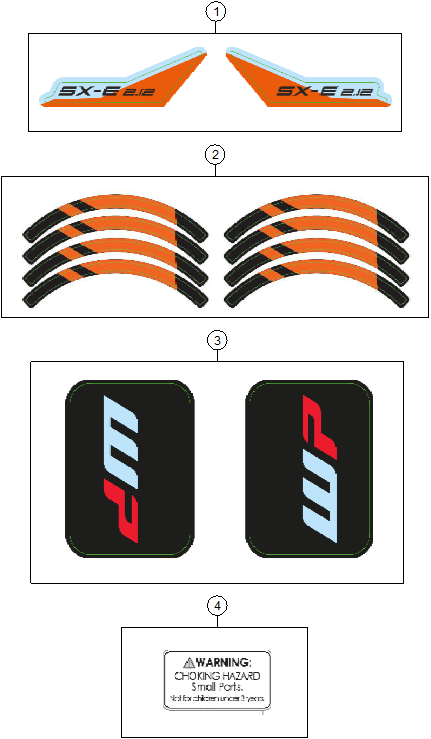Sprängskiss: Decal – KTM SX-E 2.12 2027