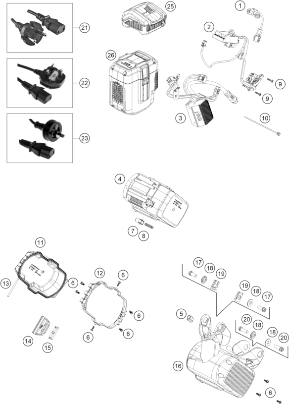 Sprängskiss: Battery – KTM SX-E 2.12 2027