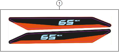 Sprängskiss: Decal – KTM 65 SX 2027