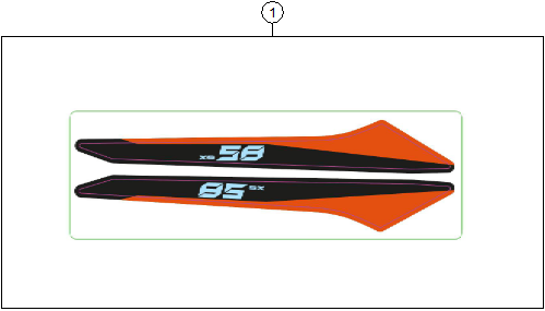 Sprängskiss: Decal – KTM 85 SX 17/14 2027