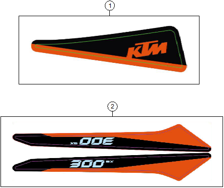Sprängskiss: Decal – KTM 300 SX 2027