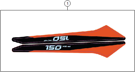 Sprängskiss: Decal – KTM 150 XC-W 2027