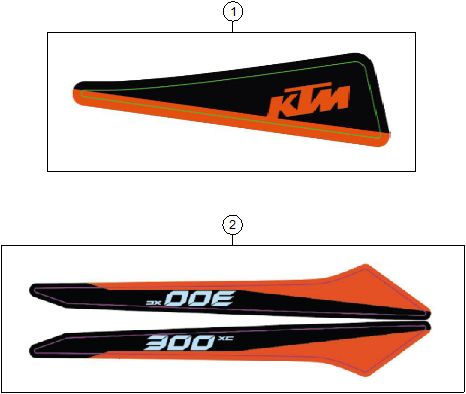 Sprängskiss: Decal – KTM 300 XC 2027