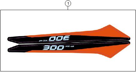 Sprängskiss: Decal – KTM 300 XC-W 2027