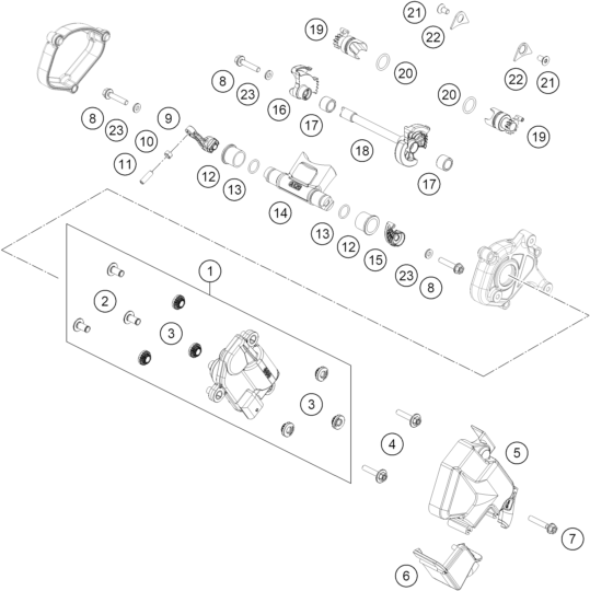 Sprängskiss: Exhaust Control – KTM 125 XC-W 2027
