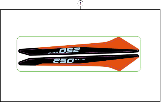 Sprängskiss: Decal – KTM 250 EXC-F 2027