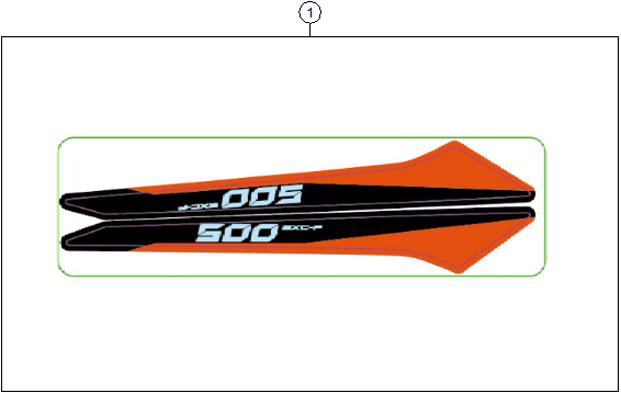 Sprängskiss: Decal – KTM 500 EXC-F 2027