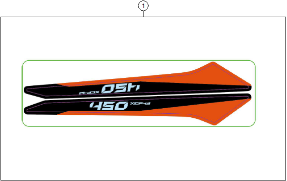 Sprängskiss: Decal – KTM 450 XCF-W 2027
