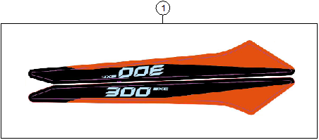 Sprängskiss: Decal – KTM 300 EXC 2027