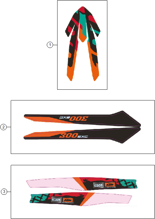 Sprängskiss: Decal – KTM 300 EXC 6DAYS 2027