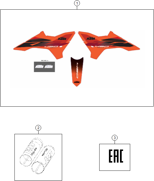 Sprängskiss: Decal – KTM 450 RALLY REPLICA Benavides Edition 2027