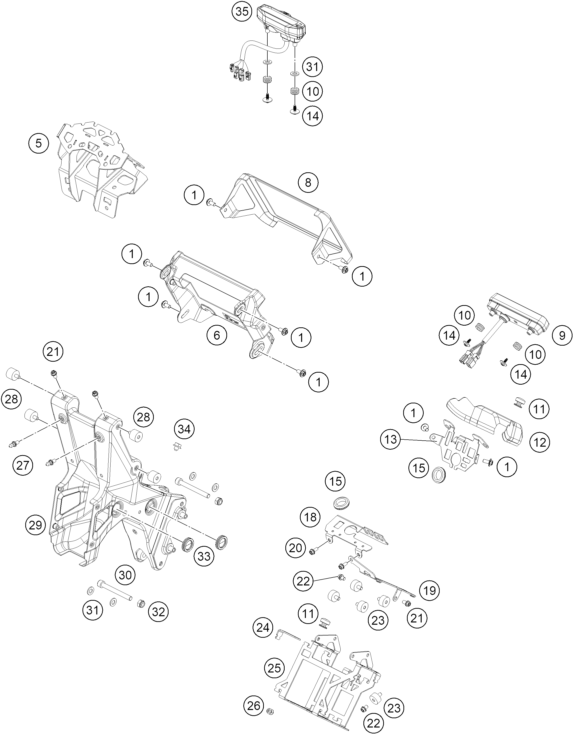 Sprängskiss: Instruments / Lock System – KTM KTM 450 RALLY REPLICA 2027