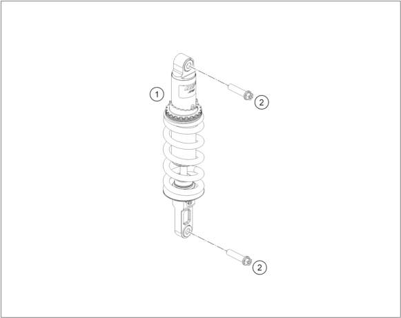 Sprängskiss: Shock Absorber – KTM 790 DUKE, black - D.D. 2027
