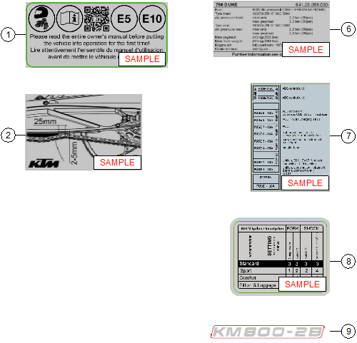 Sprängskiss: Technic Information Sticker – KTM 790 DUKE, black - D.D. 2027