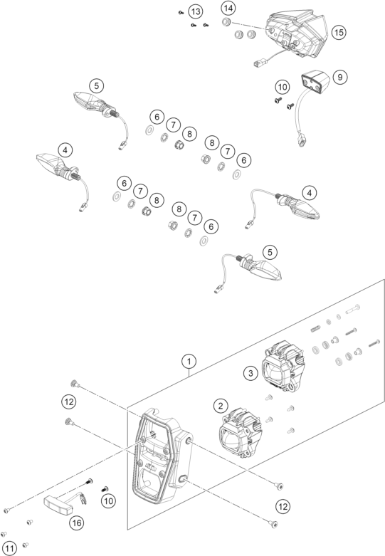 Sprängskiss: Lighting System – KTM 690 RALLY 2027