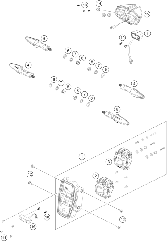 Sprängskiss: Lighting System – KTM 690 RALLY 2027