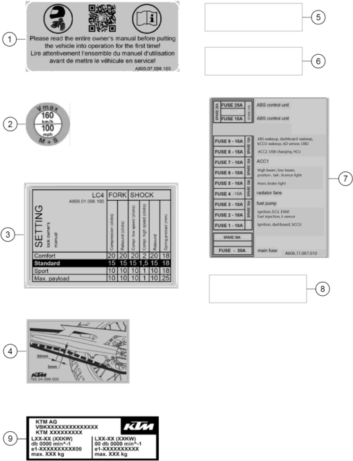 Sprängskiss: Technic Information Sticker – KTM 690 RALLY 2027