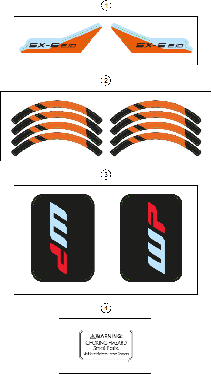 Sprängskiss: Decal – KTM SX-E 2 2027