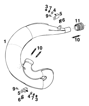 Sprängskiss: Exhaust System – KTM 250 EXC M/Ö 13lt