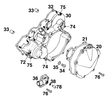 Sprängskiss: Clutch Cover – KTM 125 EXC M/Ö