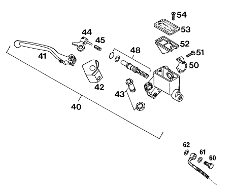 Sprängskiss: Front Brake Control – KTM 400 DUKE/ 20kW