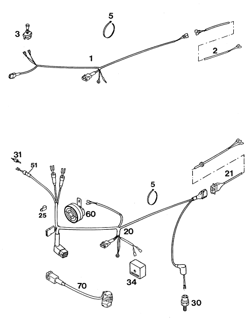 Sprängskiss: Wiring Harness – KTM 125 E-XC MARZ.