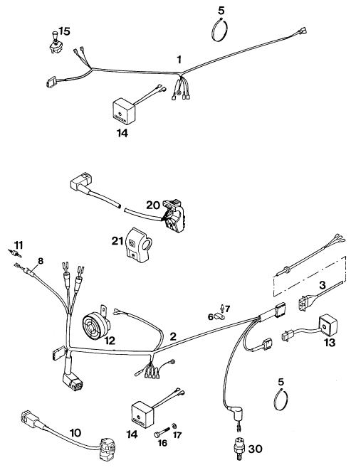 Sprängskiss: Wiring Harness – KTM 250 E-XC